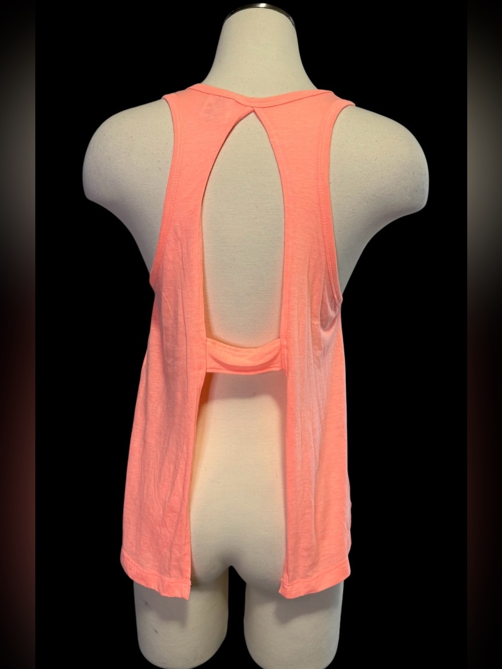 Exist Women’s Tank Top Open Back Neon Orange Size Medium